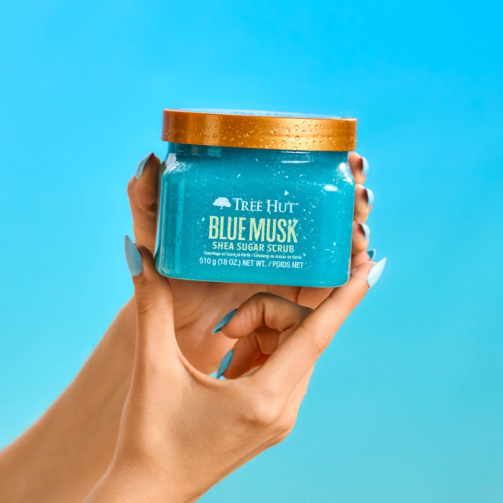 Blue Musk Scented Shea Sugar Scrub