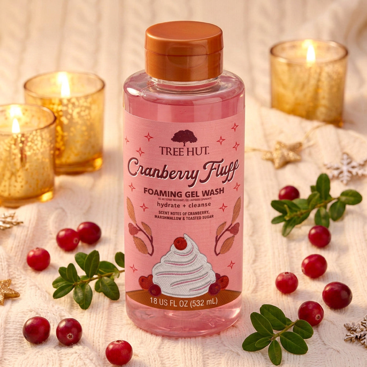 Cranberry Fluff Foaming Body Wash Gel
