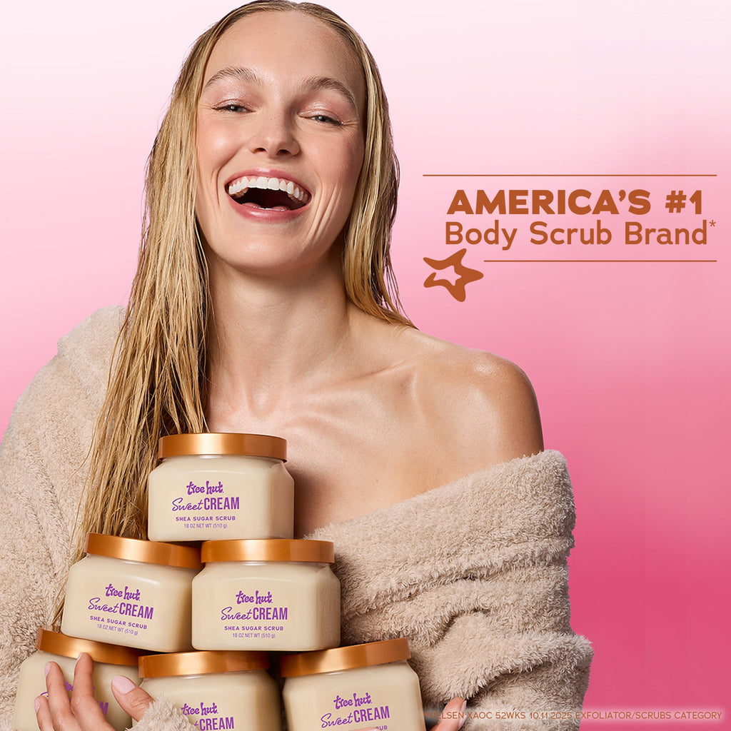 Sweet Cream Shea Sugar Scrub for Glowing Skin