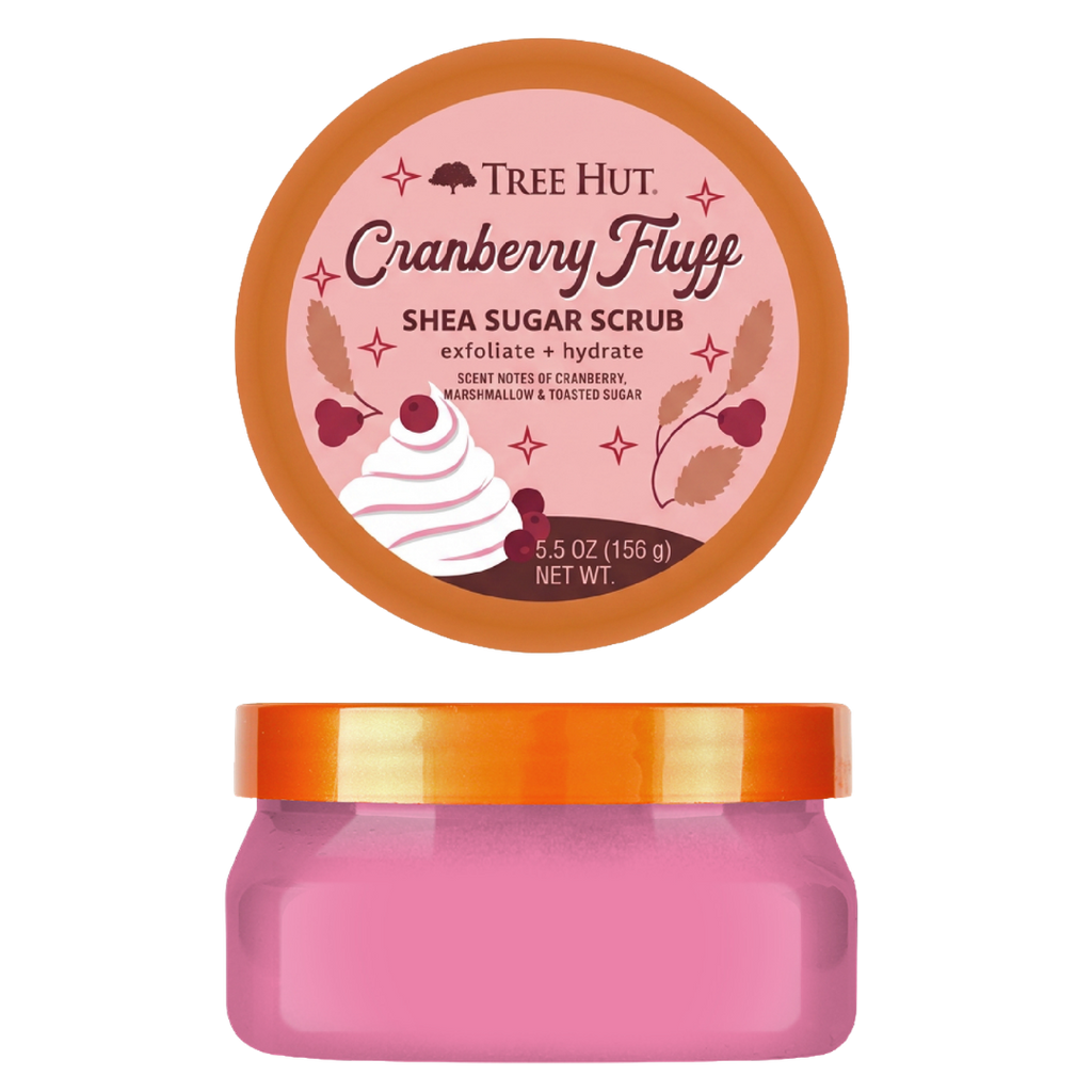 Cranberry Fluff Mini Shea Sugar Scrub 5.5 oz Travel Size