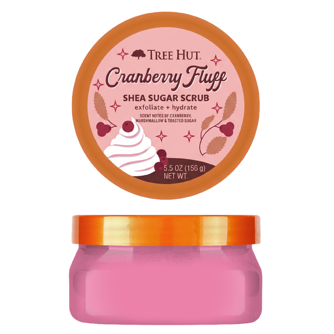 Cranberry Fluff Mini Shea Sugar Scrub 5.5 oz Travel Size